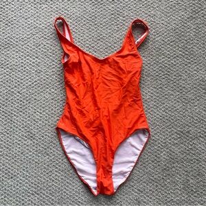 Orange One Piece Swimsuit